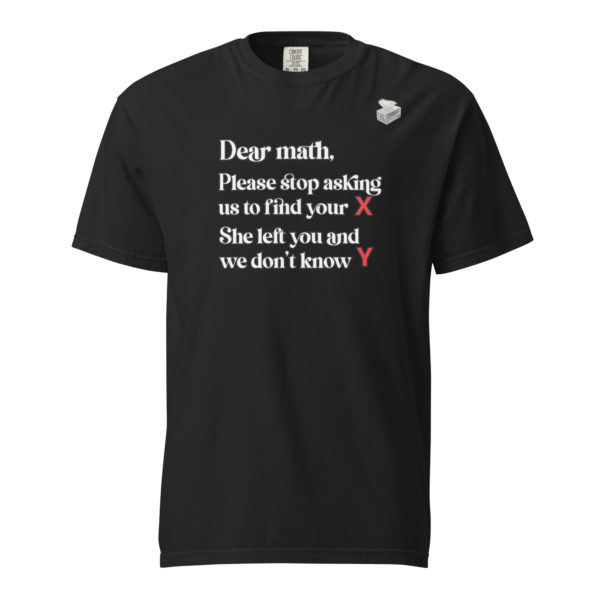 Dear Math -- Unisex garment-dyed heavyweight t-shirt