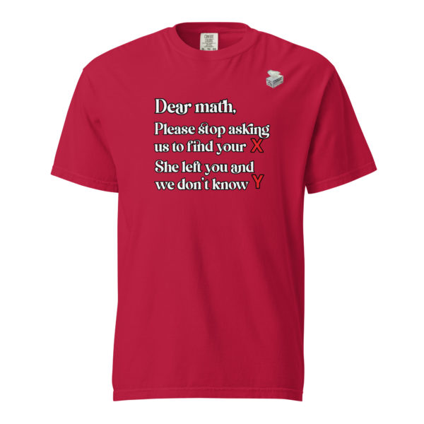 Dear Math -- Unisex garment-dyed heavyweight t-shirt - Image 5